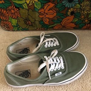 Army green vans shoes US 9.5 women and US 8 men
